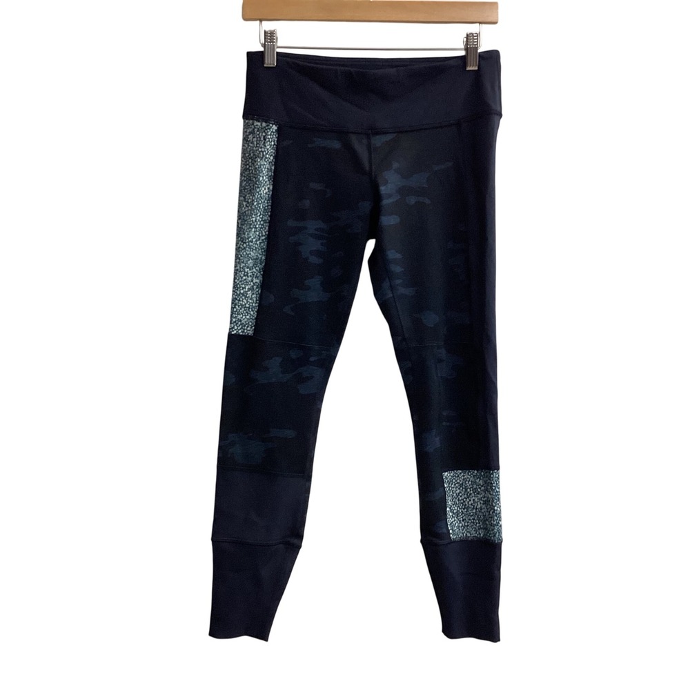 Lululemon Leggings Camo Print Athletic Yoga Pants Activewear Blue Size‎ 8